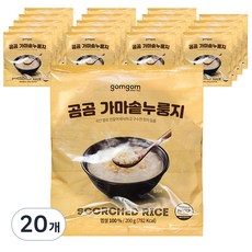 곰곰 가마솥 구수한 누룽지, 200g, 20개