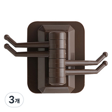 피어니스트 욕실타월 거치 걸이, 커피, 3개