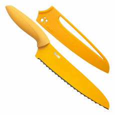 ibili 不沾鋸齒麵包刀, 15cm, 橘色, 1個