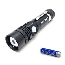 나이트큐브 N1 충전식 LED 손전등 + 18650배터리 3000mAh, 혼합색상, 1세트