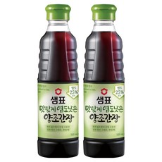 샘표 맛있게 염도낮은 양조간장, 500ml, 2개