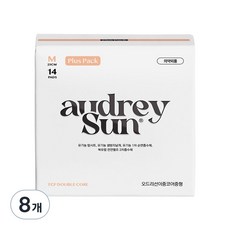오드리선 TCF 더블코어 생리대 날개형, 중형, 14개입, 8개
