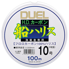 DUEL H.D. CARBON 元祖 碳纖線 前導線 10號 100m 船釣專用, H962, 1捲