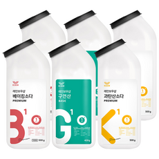 레인보우샵 톡톡이 삼총사 베이킹소다 프리미엄 500g + 구연산 베이직 420g + 과탄산소다 프리미엄 500g, 2세트
