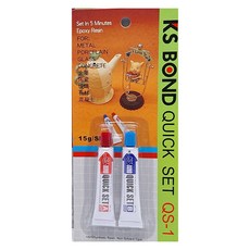 修繕屋 QS-1快乾型AB膠, 用於金屬、陶瓷、玻璃、石材、混凝土, 1包