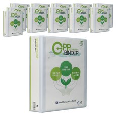 Heemang G PP 5cm 梯形活頁夾 GBW757 3孔, 白色, 12個