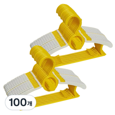 孩童可愛熊熊可伸縮衣架, 黃色, 100個