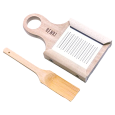 手作木柄 山葵 薑 磨泥器, 日本製造, 不鏽鋼/天然木, 1個