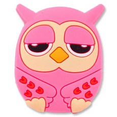 해강코퍼레이션 인테리어 냉장고 자석, 핑크부엉