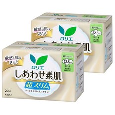 Laurier 蕾妮亞 舒膚Free 素肌衛生棉 日用量多型, 22.5cm, 20片, 2包