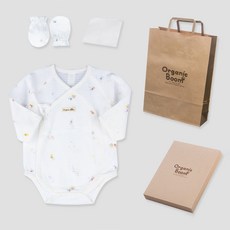 Organic Boom 嬰幼兒藍蛇年屬蛇蝴蝶衣 + 防抓手套 + 手帕 + 盒子 + 購物袋 夏季用套組