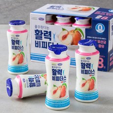 풀무원다논 활력 비피더스 복숭아, 130ml, 8개입