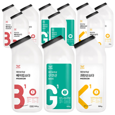 REBOW 精選清潔組 小蘇打粉 500g+檸檬酸 420g+過碳酸鈉 500g, 4套