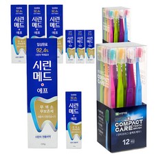 Syrinmed F 牙膏 125g x 2p+30g x 2p+Compact Care 牙刷 12p 套組, 2套