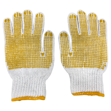 膠粒防滑手套，尺寸26.5*18cm，材質純棉、矽膠, 1個