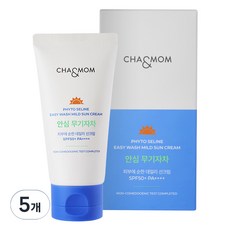 차앤맘 유아용 피토세린 이지워시 마일드 선크림 SPF50+ PA PA++++, 5개, 60ml