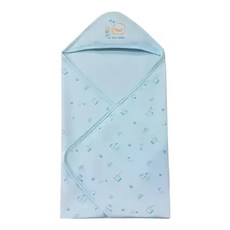 PiYOPiYO 黃色小鴨 夏季紗布印花包巾, 單面針織 輕薄柔軟 親膚透氣 一巾多種用途, 顏色隨機