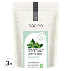 다비앙 유기농 페퍼민트 차, 1.5g, 30개입, 3개