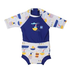 Splash About Happy Nappy Sunsuit 抗UV連身版游泳尿布褲, 寶寶必備, 防漏, 特大型(XL), 1個