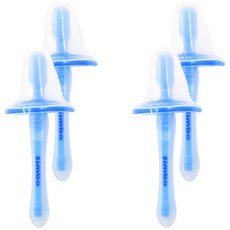 Simba 小獅王辛巴 矽膠練習嬰幼兒牙刷, 顏色隨機, 4支