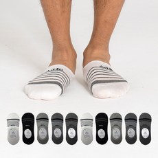 에이원 남성용 실속형 캐주얼 실리콘 페이크 덧신 10켤레