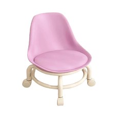 萬向輪矮凳 椅背款, 粉色, 1個