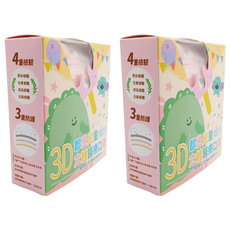 JUN 郡昱 兒童立體醫療口罩, FLOWER, 30片, 2盒