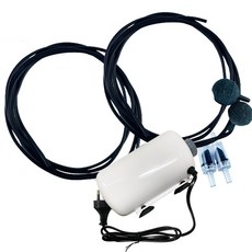 Rora Pet 水族箱矽膠空氣軟管 黑色 2入 + 止逆閥 2入 + 靜音打氣機 + 氣泡石套組, 1套