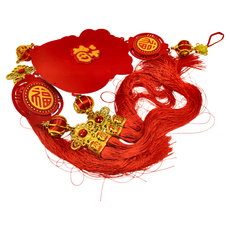 福氣滿滿彩蔥吊飾, 紅色