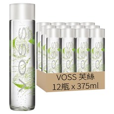 VOSS 芙絲 風味氣泡水 玻璃瓶裝, 375ml, 12瓶