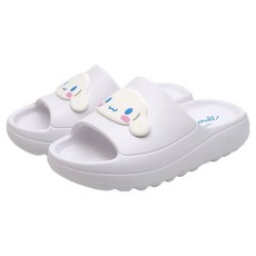 SHOELAMODE 三麗鷗 女款 大耳狗喜拿 臉型拖鞋, 白色, 240