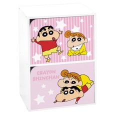 收納王妃 蠟筆小新雙層櫃木門櫃 42.5 x 29.5 x 60cm, 小葵小新, 1個