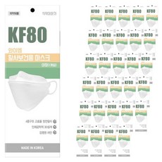 와이엠 황사 보건용 마스크 대형 KF80, 1개입, 50개, 화이트