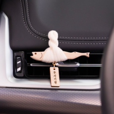 마켓유니버스 차량용 액막이 명태 송풍구 클립형, 무사기원 메이플 원목, 1개