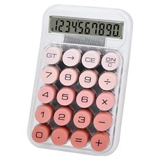 쿠쏘 투명 탁상용 계산기, 핑크 819pro, 1개