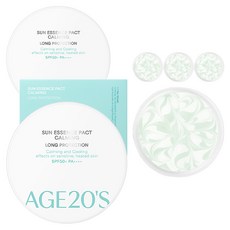 AGE20'S 防曬精華鎮靜長時間護理粉餅+替換芯 SPF50+ PA++++ 12.5g 2入組, 2組