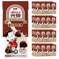 光泉 巧克力牛乳, 330ml, 96入