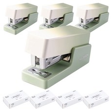 NUSIGN 紐賽 漸層迷你釘書機 +33號釘書針套組, 綠色, 4個