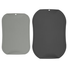 doble 防刀痕抗菌砧板 2件組, 卡其色 + 炭灰色, 1套