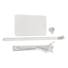 葉子小舖 懶人吹風機支架 通用型 多角度調節 鋁合金鎖扣 高度隨心調節, 白色, 1個