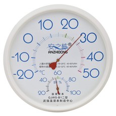 COMET 超大字機械式溫濕度計, 白色 + 藍色, 1個