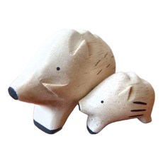 T-Lab. 手刻原木小動物, 野豬親子組