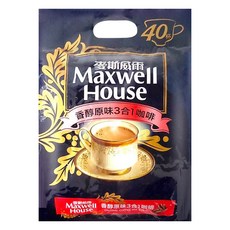 Maxwell House 麥斯威爾 香醇原味3合1咖啡, 14g, 40條, 1袋