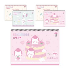 PENPIA 女童印花素描本 隨機出貨, 18張, 345 x 250 毫米, 5本