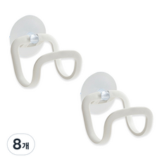 월드크린 흡착식 수세미 걸이, 화이트, 8개