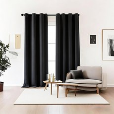 코멧 홈 프리미엄 단열 아일렛 암막 커튼 2개입