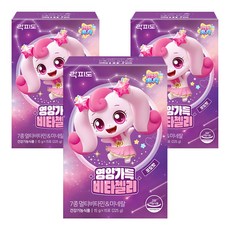 Lacfido 孩童維他命果凍條 15包入, 225g, 3盒