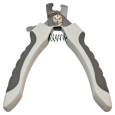 URBANER 奧本 CT-21 寵物指甲剪 台灣製造 不鏽鋼刀片 附安全扣環 適用於貓咪/小型犬, 白色 + 灰色, 1個