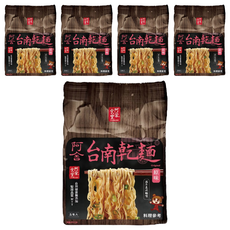 阿舍食堂 台南乾麵, 99%純麥芯粉製成, 非油炸, 無化學原料, 無防腐劑, 5包入, 25包