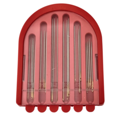 Clover 可樂牌 6種手縫針組合針盒 CL13-212 紅色 12支, 1組, 63 x 95 x 7mm